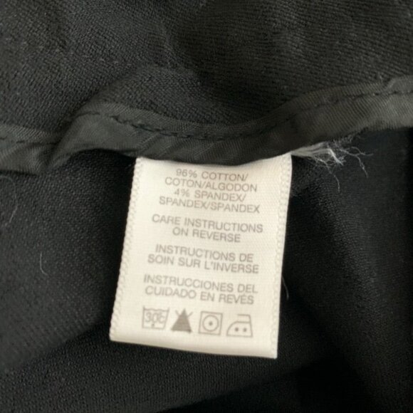 Michael Kors Black Bootcut Pants Size 4 Stretch Snap Leg Zip Pocket Style - Picture 10 of 10